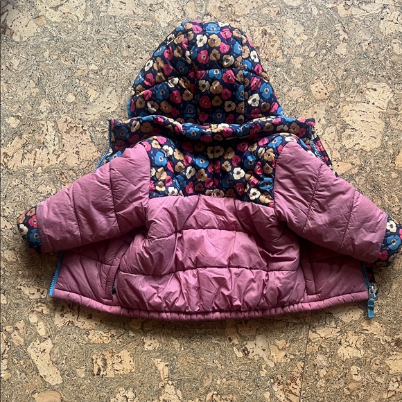 Patagonia Pink Floral Jacket with Yellow Lining - Picture 3 of 4